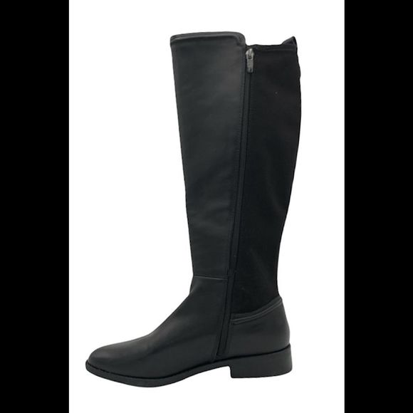 Marc Fisher Leather Tall Shaft Boots Shiane Black Leather - Medium - Picture 3 of 5